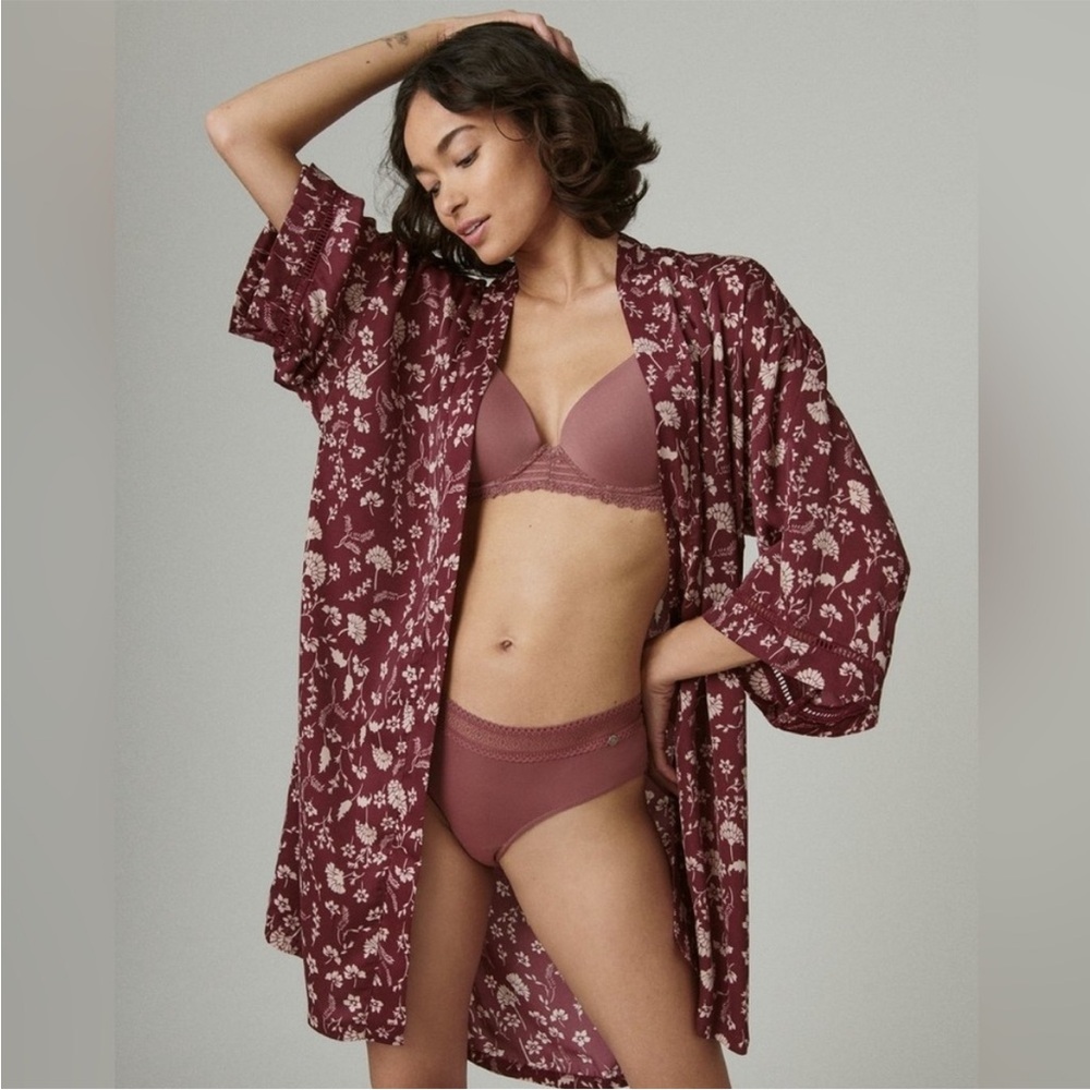 Lucky Brand Floral Bloom Robe Size M NWT